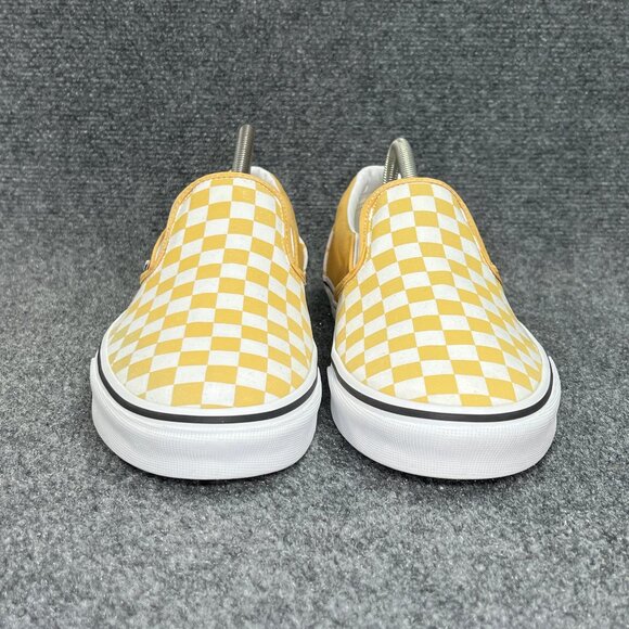 Vans Shoes Men's 11.5 Yellow Checkerboard Slip On Athletic Retro Skate Sneakers - Picture 2 of 11